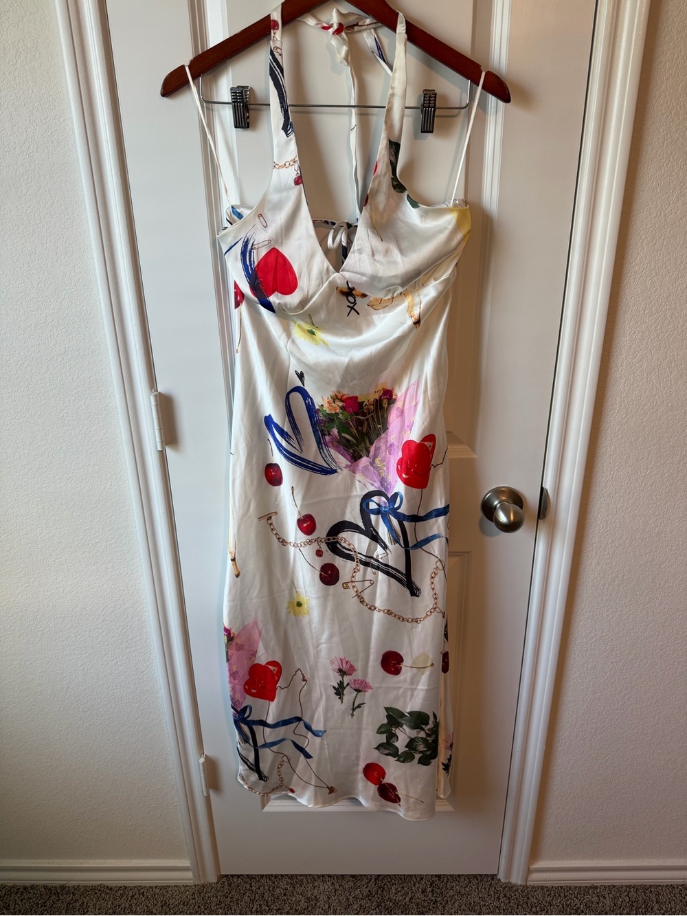 ⚡️Urban Outfitters Everleigh Halter Midi Dress in Botanical Motif - Picture 4 of 6